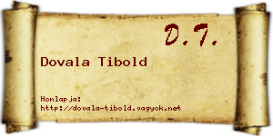 Dovala Tibold névjegykártya